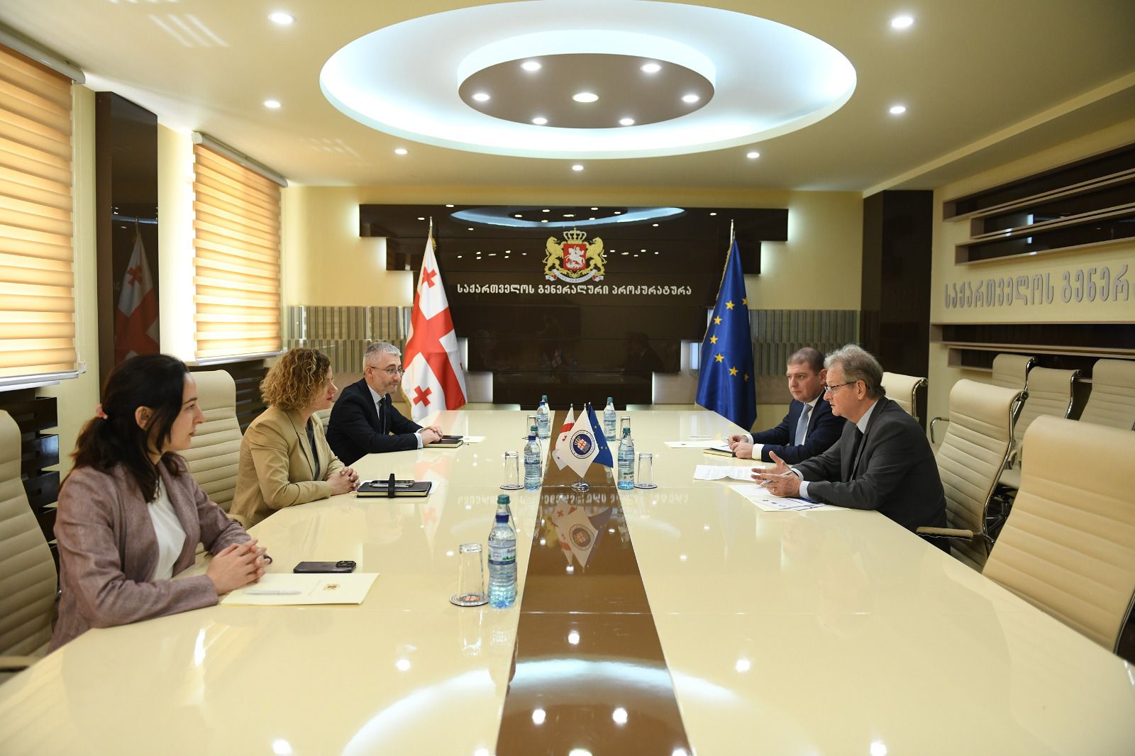 გენერალური პროკურორის მოადგილემ ნათია მერებაშვილმა ევროპის საბჭოს პროგრამების კოორდინაციის დეპარტამენტის უფროსთან, შნუც დურთან შეხვედრა გამართა